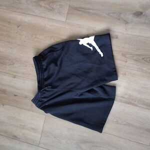 Black Athletic Shorts with White Logo